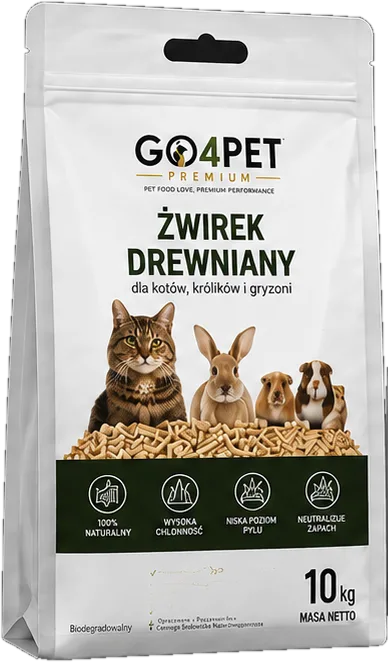 Żwirek drewniany GO4PET Premium 10 kg